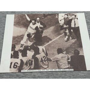 Bill Mazeroski's 1960 World Series Pittsburgh Pirates Team Home Run Photo 14×11